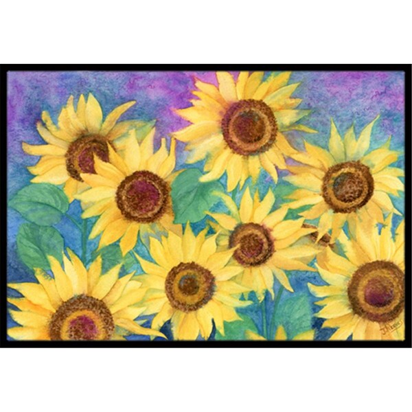 Carolines Treasures Sunflowers & Purple Indoor or Outdoor Mat, 18 x 27 CA78873 - main